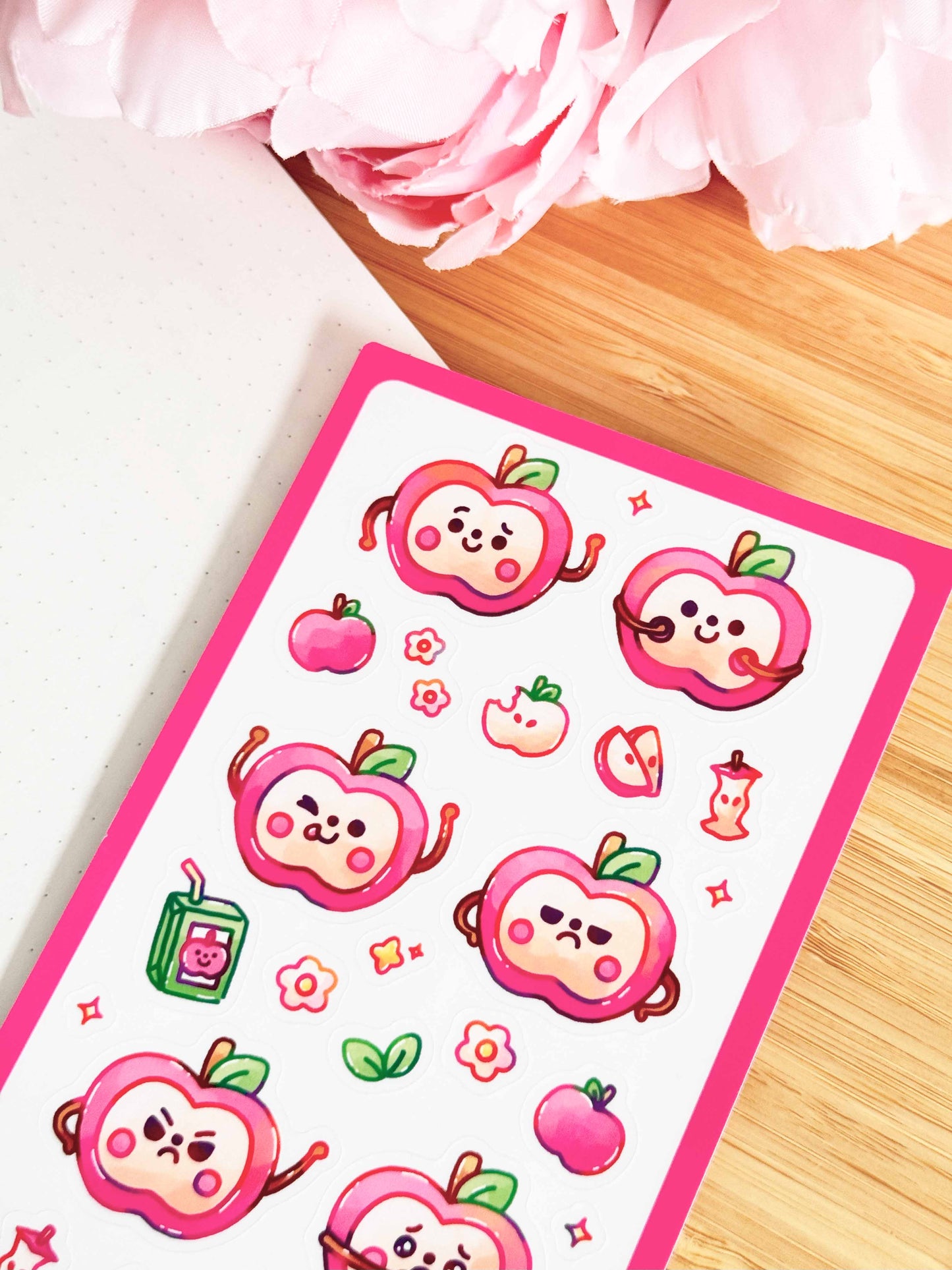 Apple and Deepsace Sticker Sheet