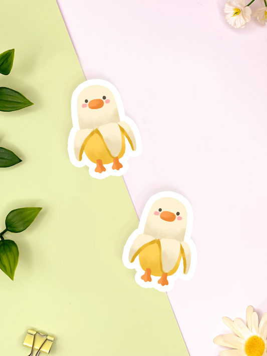 Banana Duck Sticker