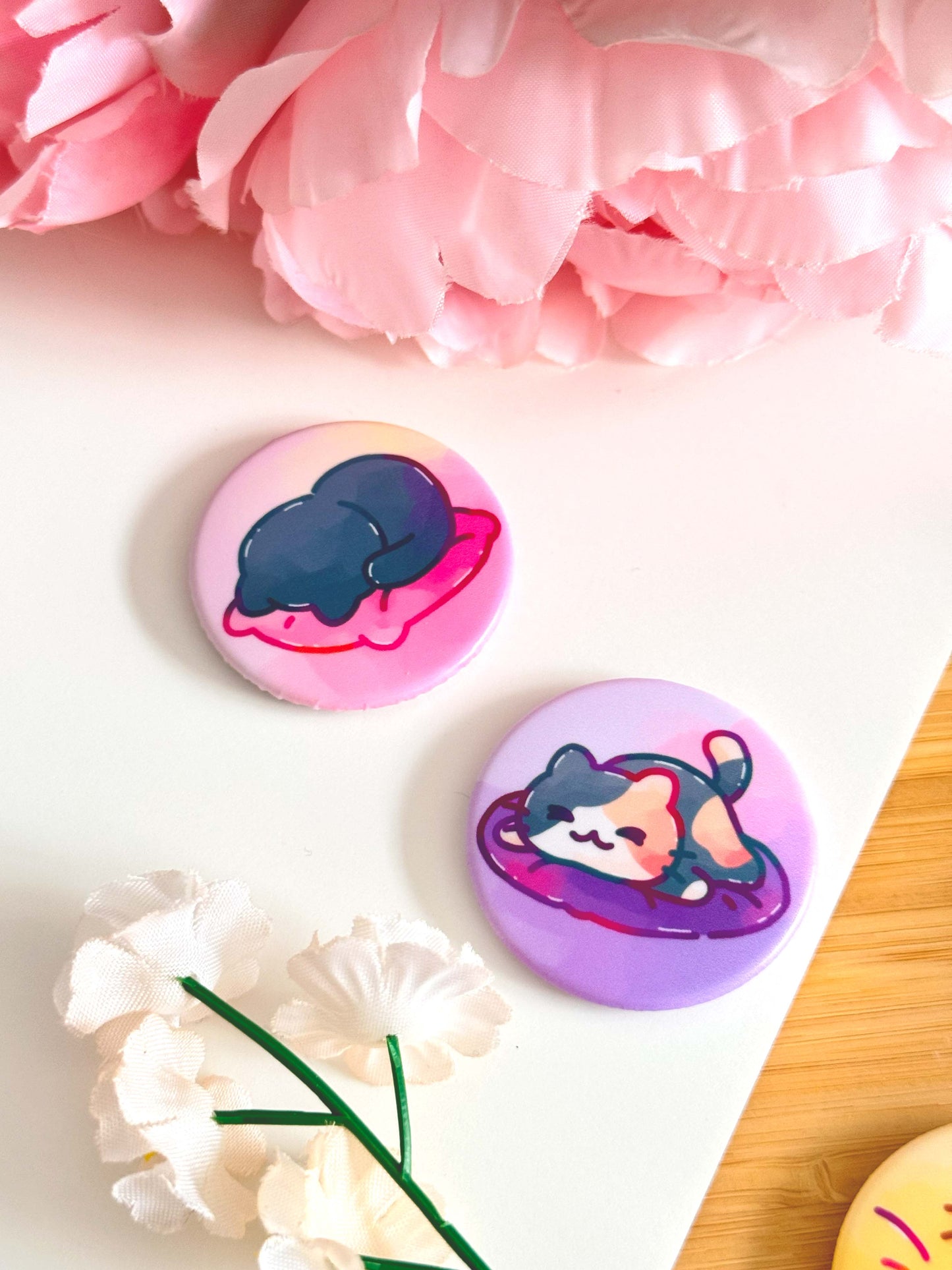 Cat Button Magnet Set