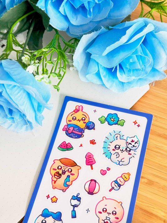 Chiikawa Summer Festival Sticker Sheet