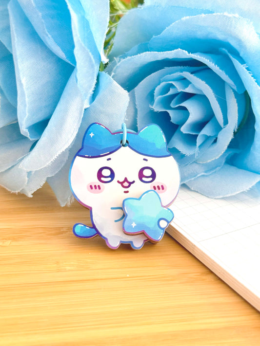 Hachiware Wooden Keychain