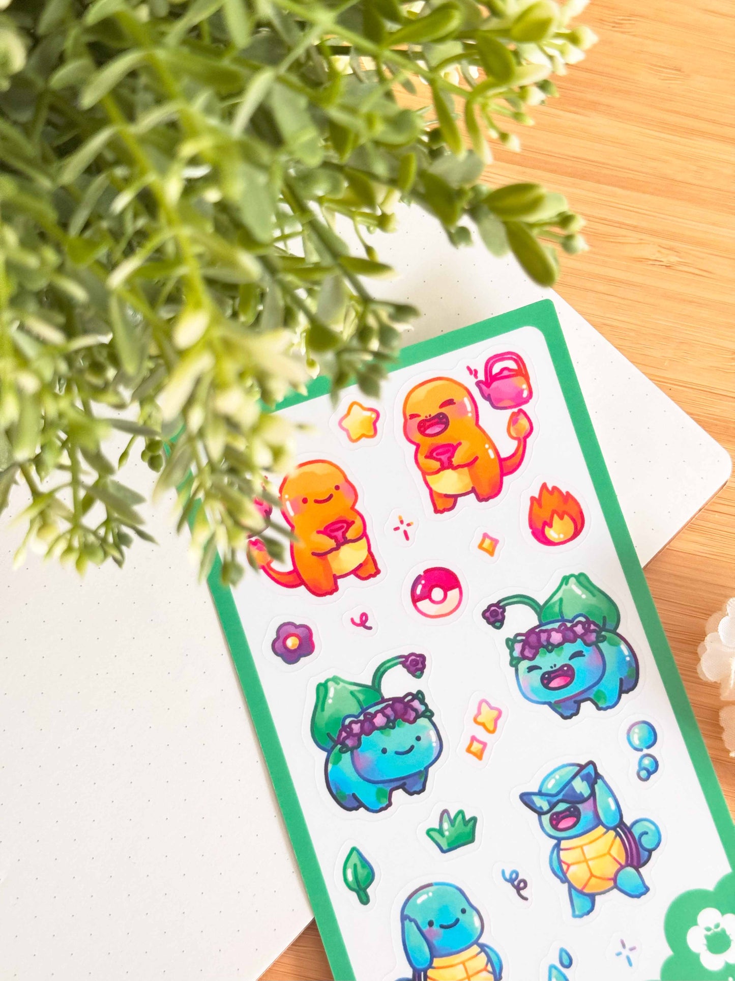 Kanto Starters Sticker Sheet