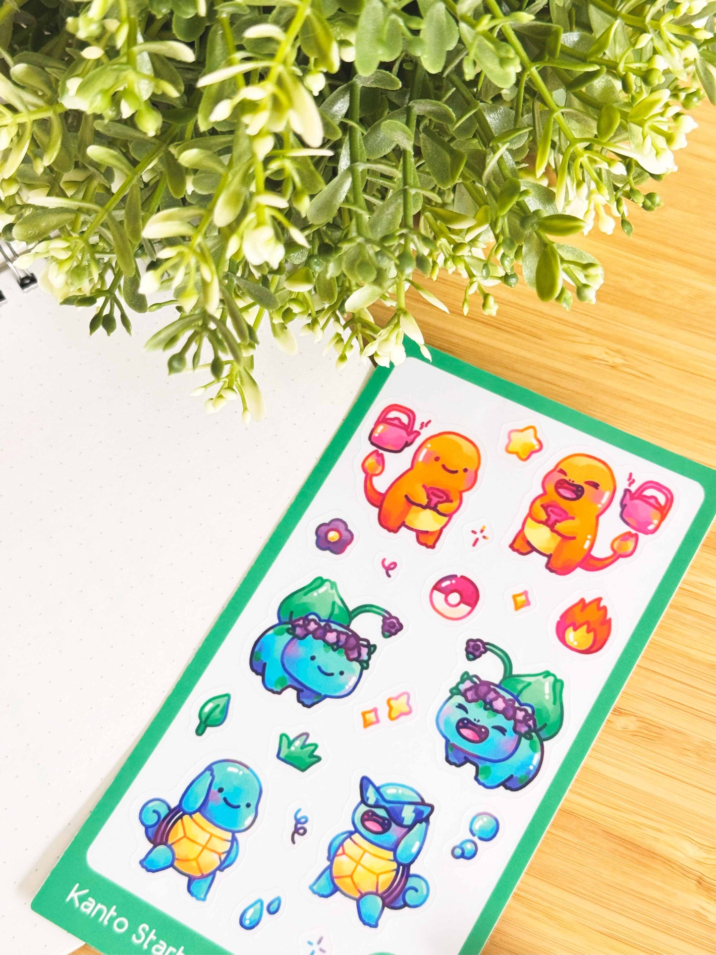 Kanto Starters Sticker Sheet