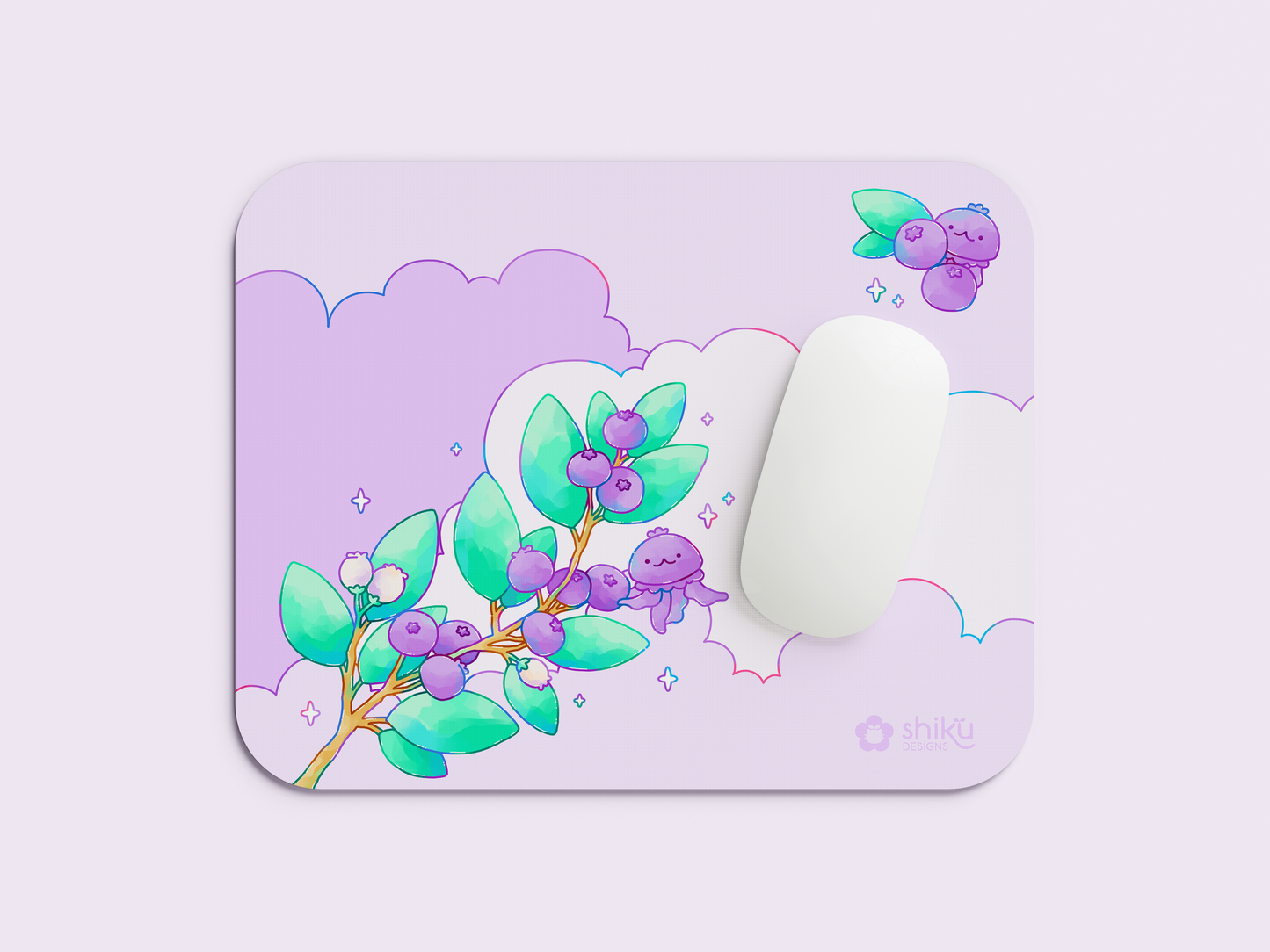 Blueberry Jellyfish Mouse Pad