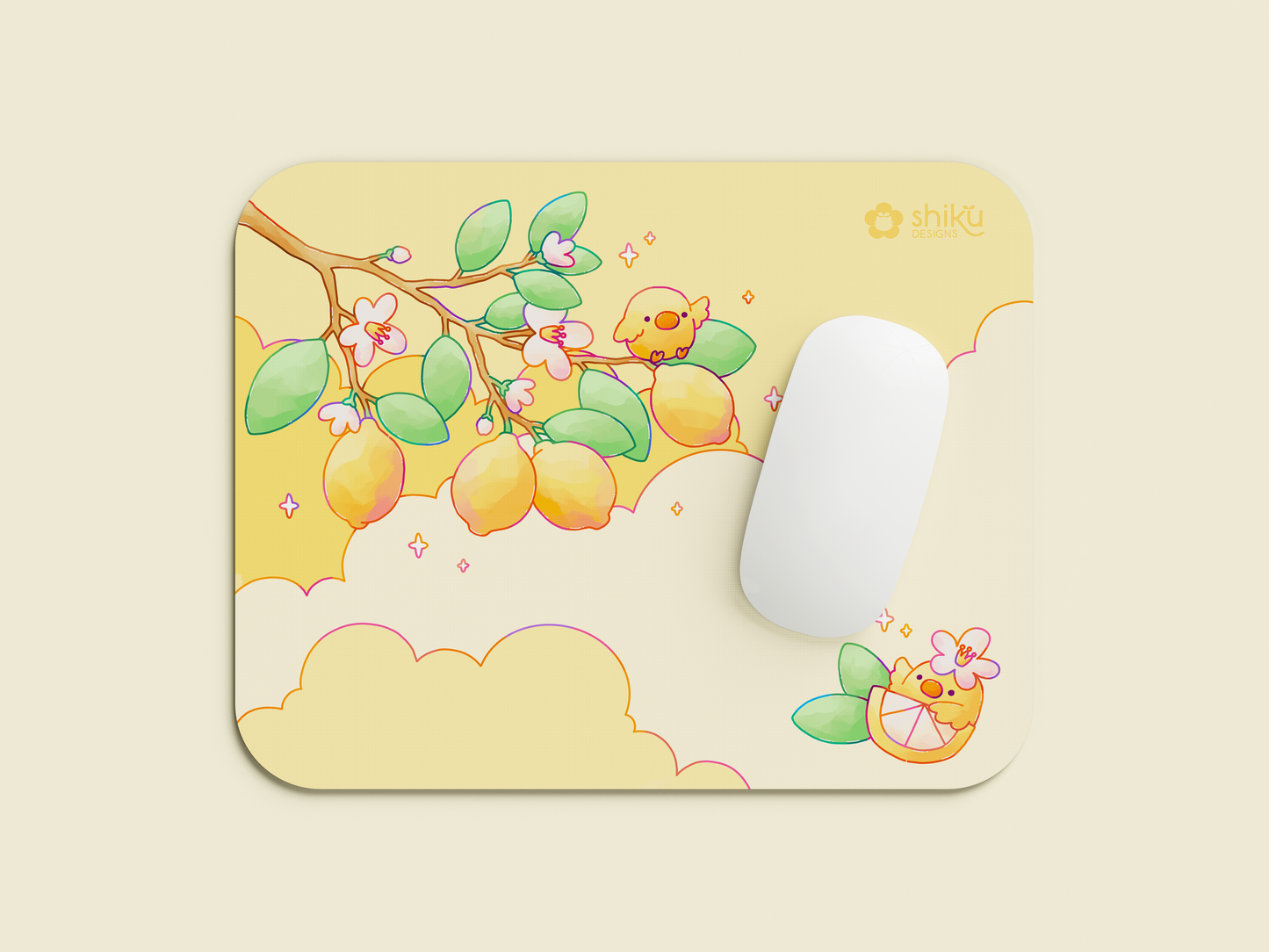 Lemon Bird Mouse Pad