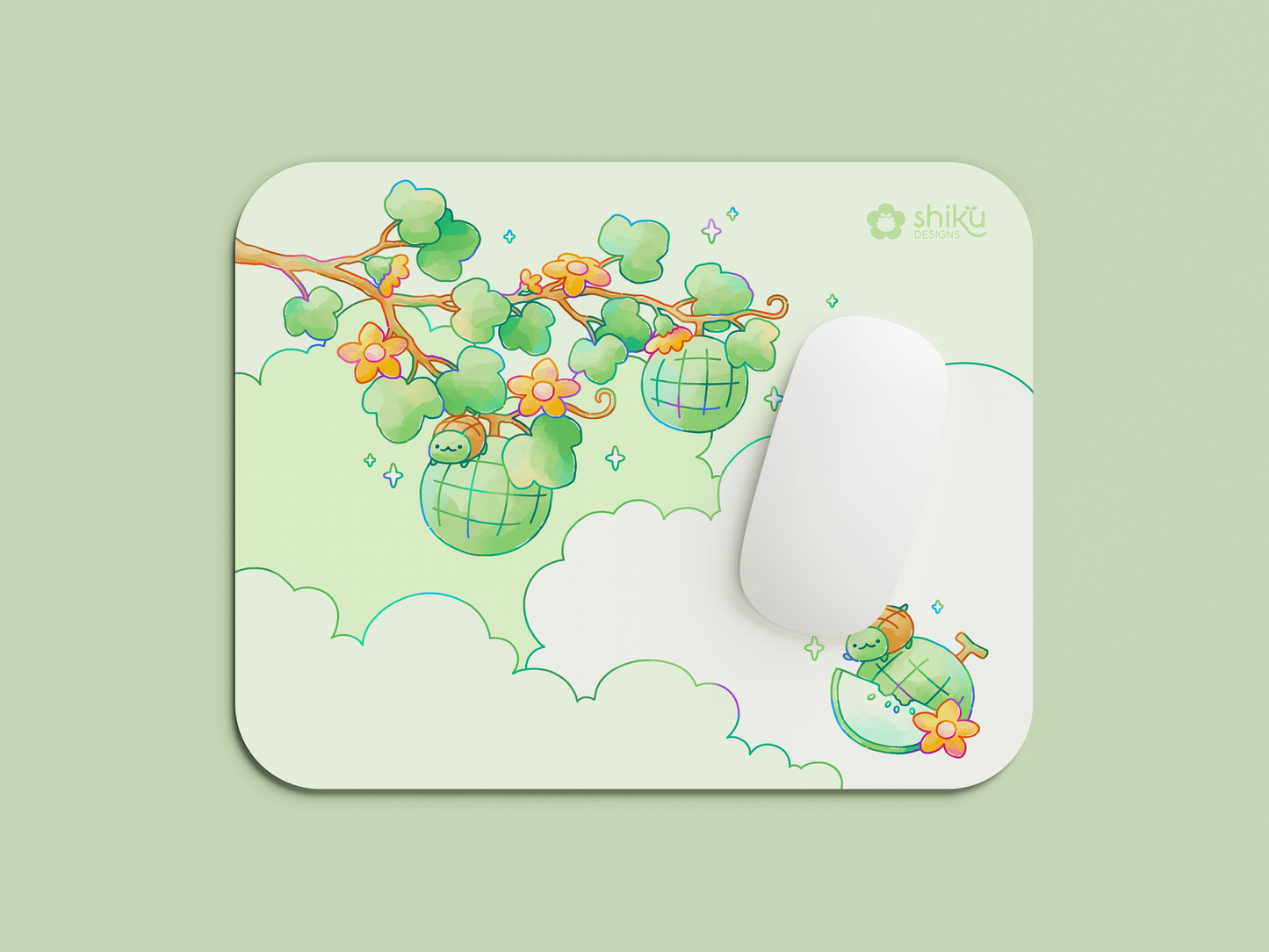 Melon Turtle Mouse Pad