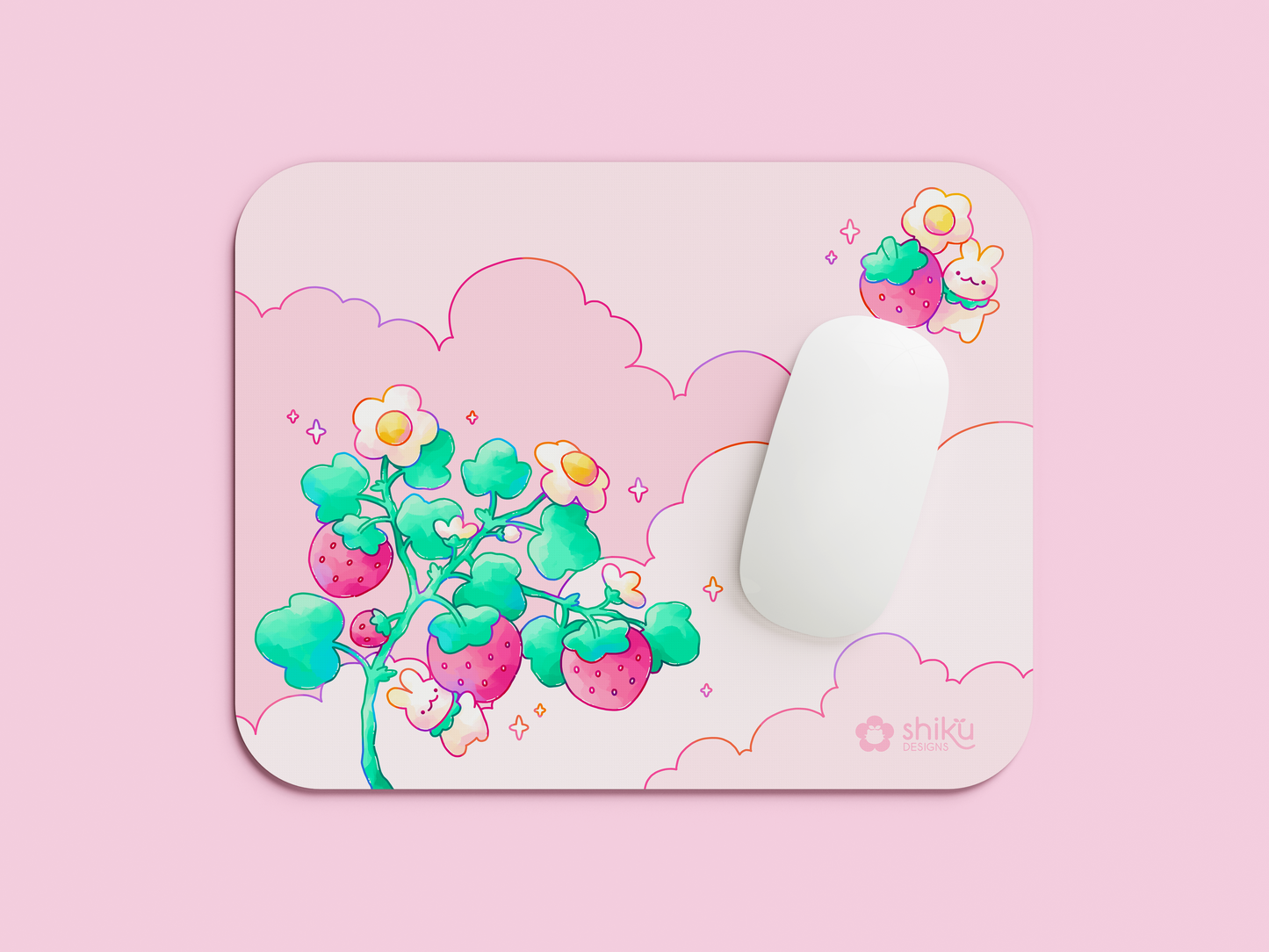 Strawberry Rabbit Mouse Pad