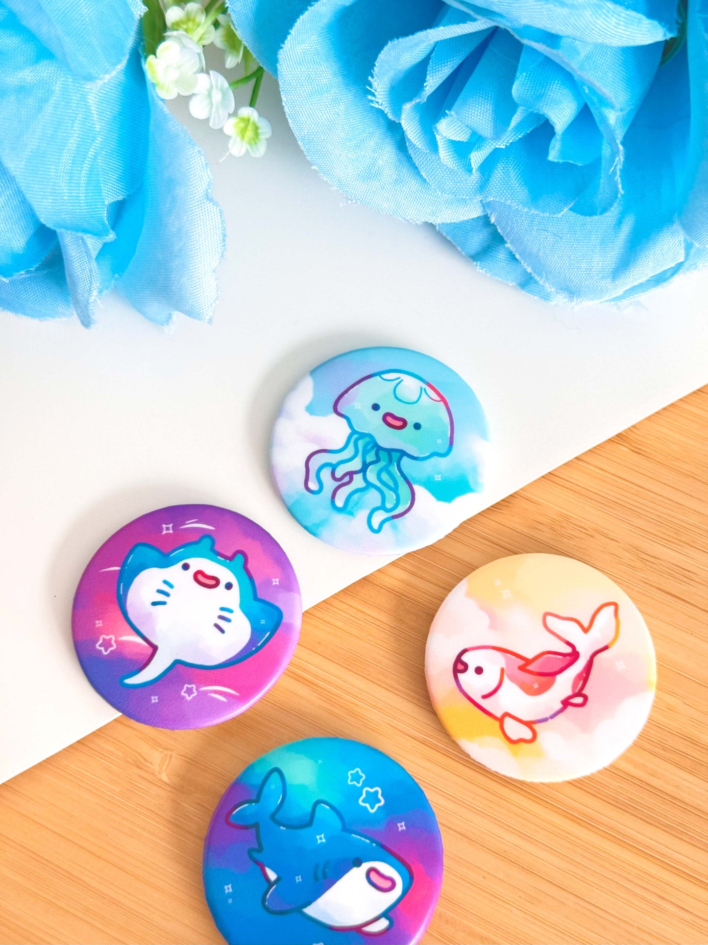 Sea Friends Button Magnet Set