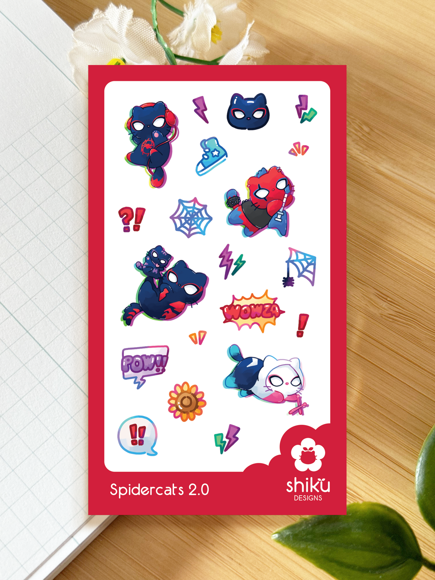 Spidercats 2.0 Sticker Sheet