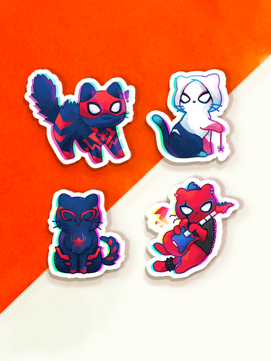 Spider Cats Stickers