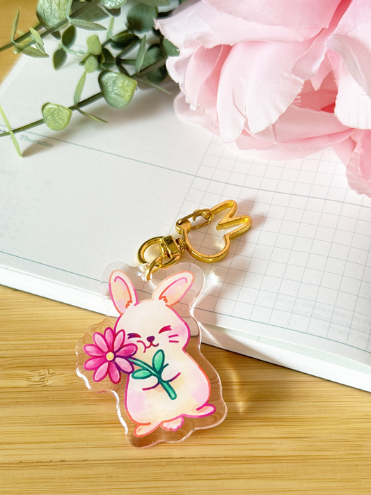 Spring Bunny Keychain