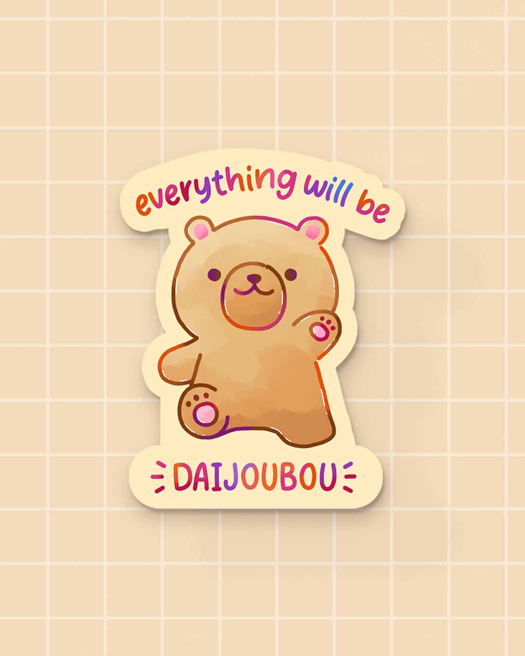 Daijoubou Bear Sticker