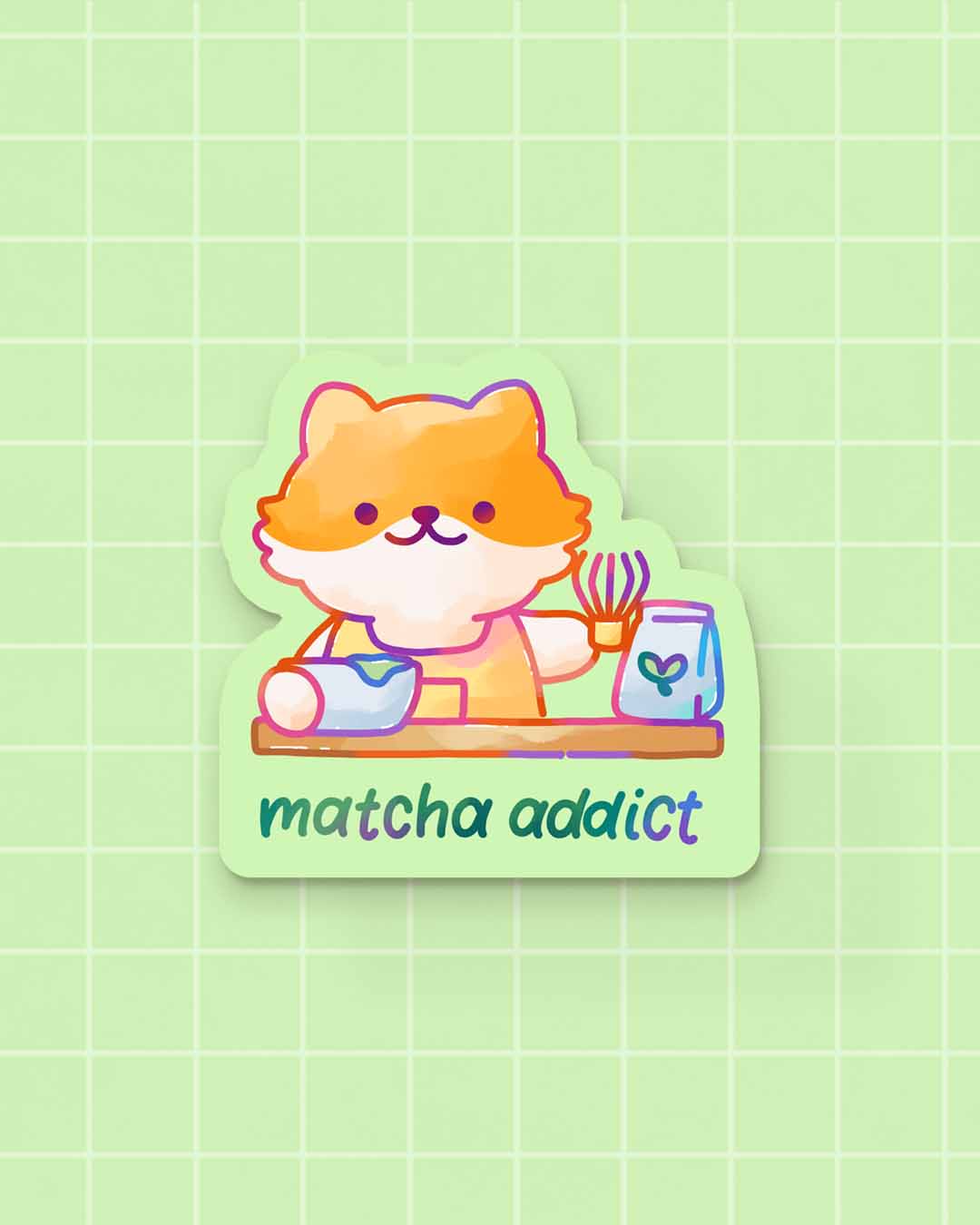Matcha Addict Sticker