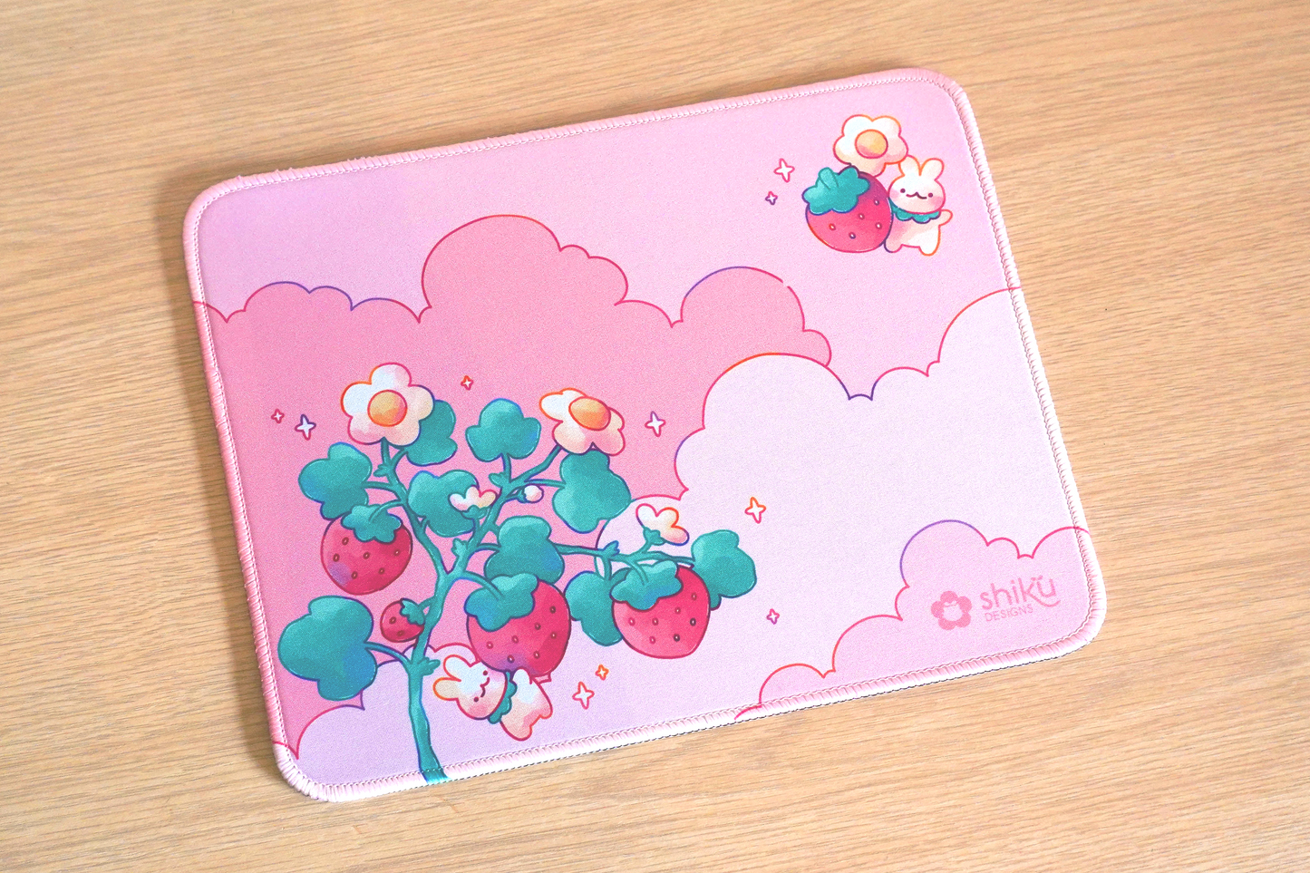 Strawberry Rabbit Mouse Pad