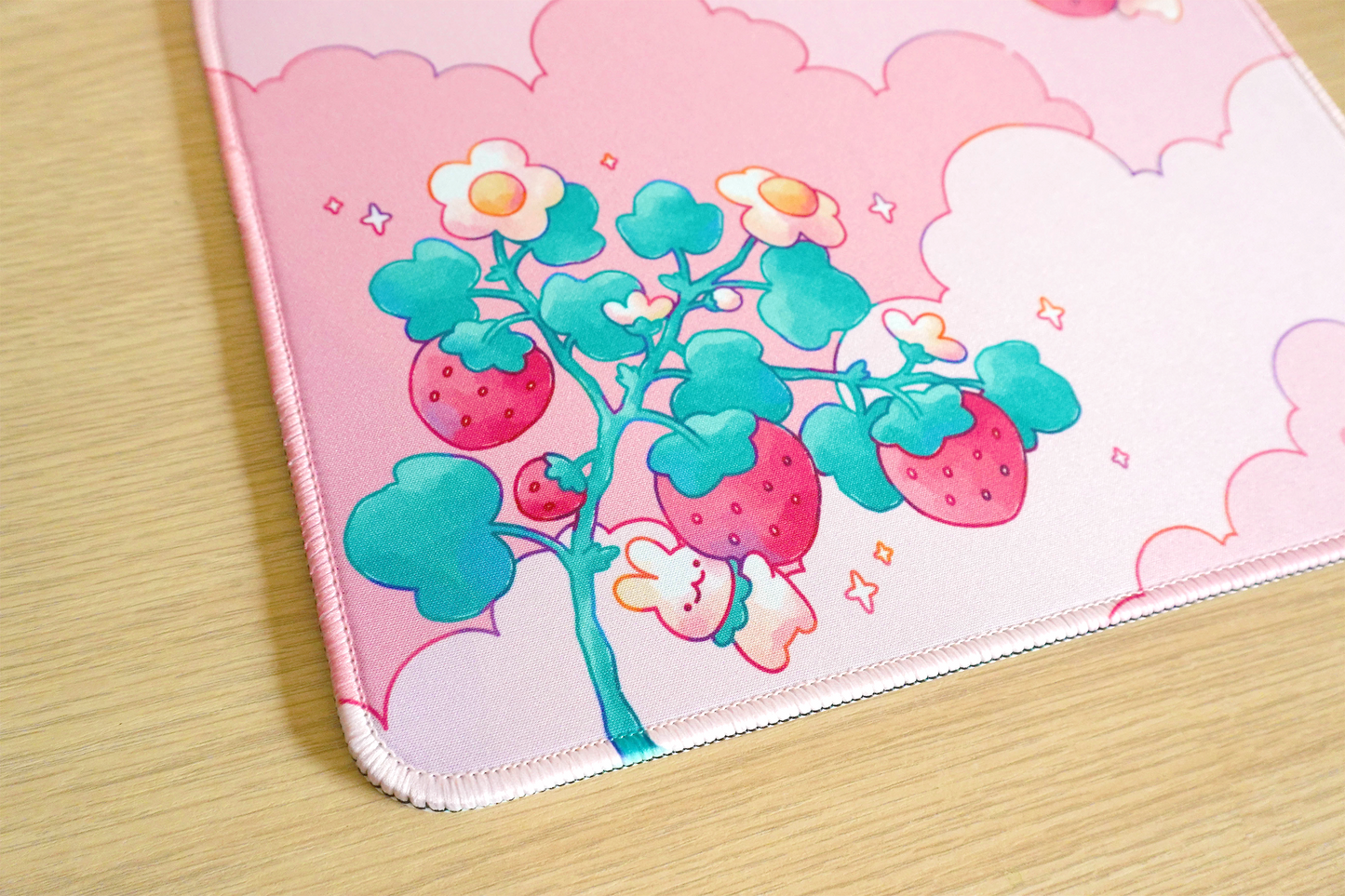 Strawberry Rabbit Mouse Pad