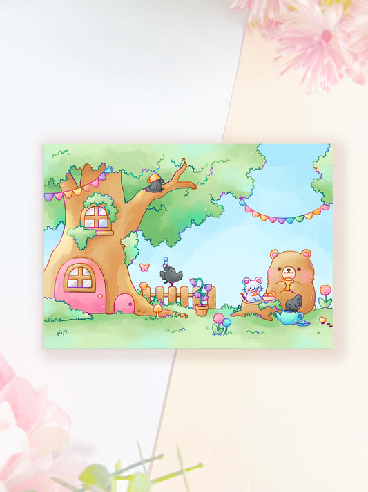 A Beary Sweet Afternoon Print