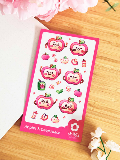 Apple and Deepsace Sticker Sheet