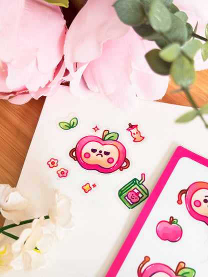 Apple and Deepsace Sticker Sheet