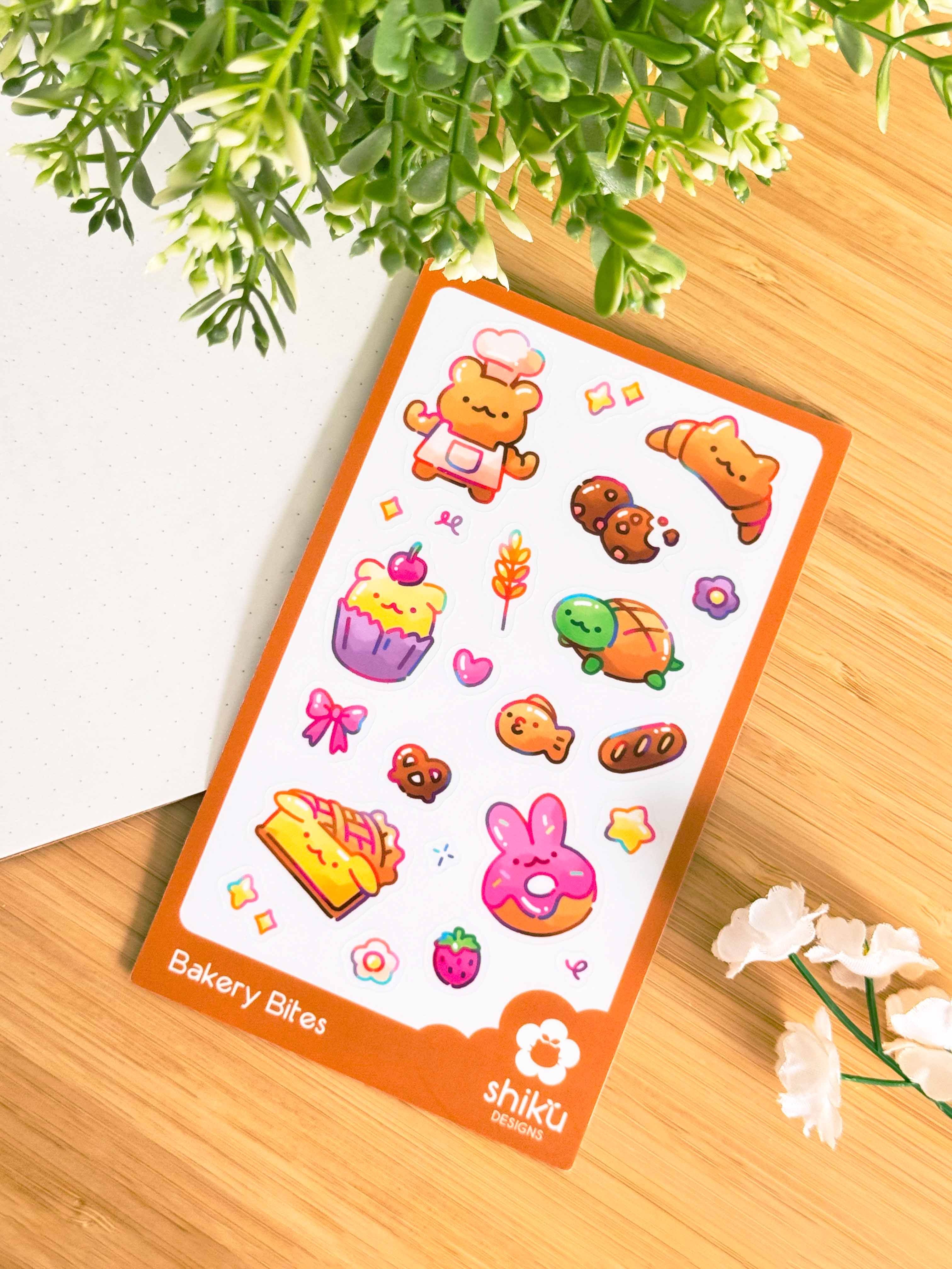 Bakery Bites Sticker Sheet – Shiku Designs