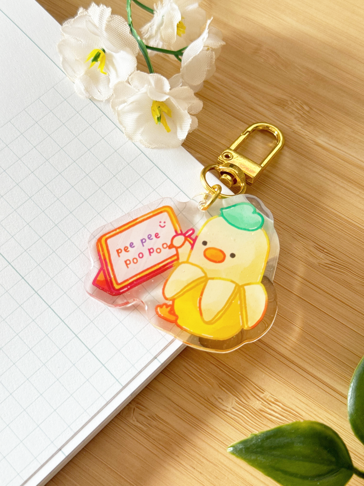 Banana Duck Tablet Keychain