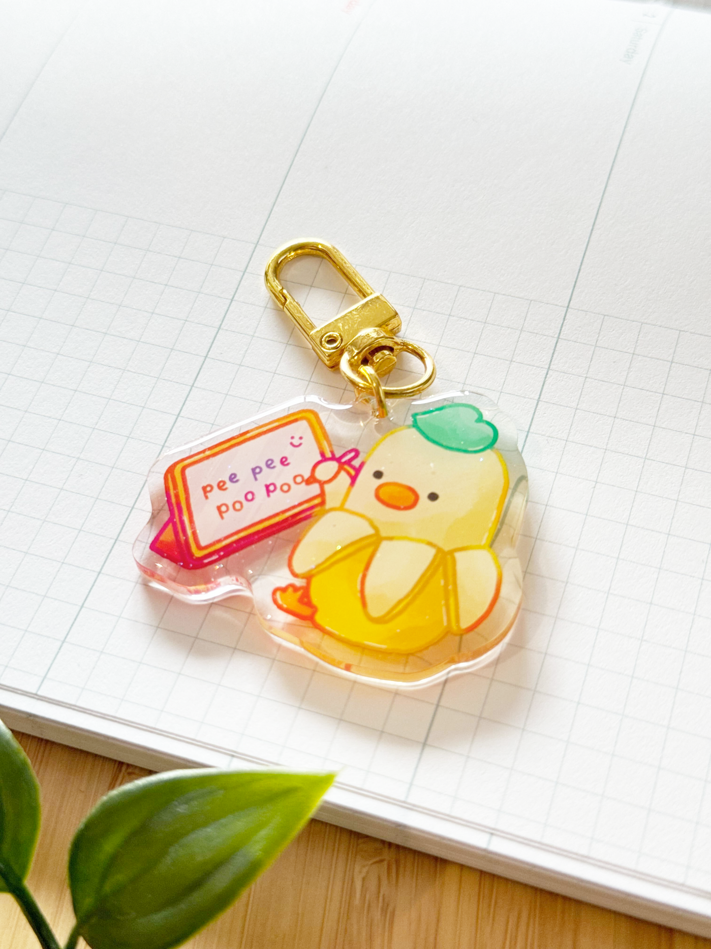 Banana Duck Tablet Keychain