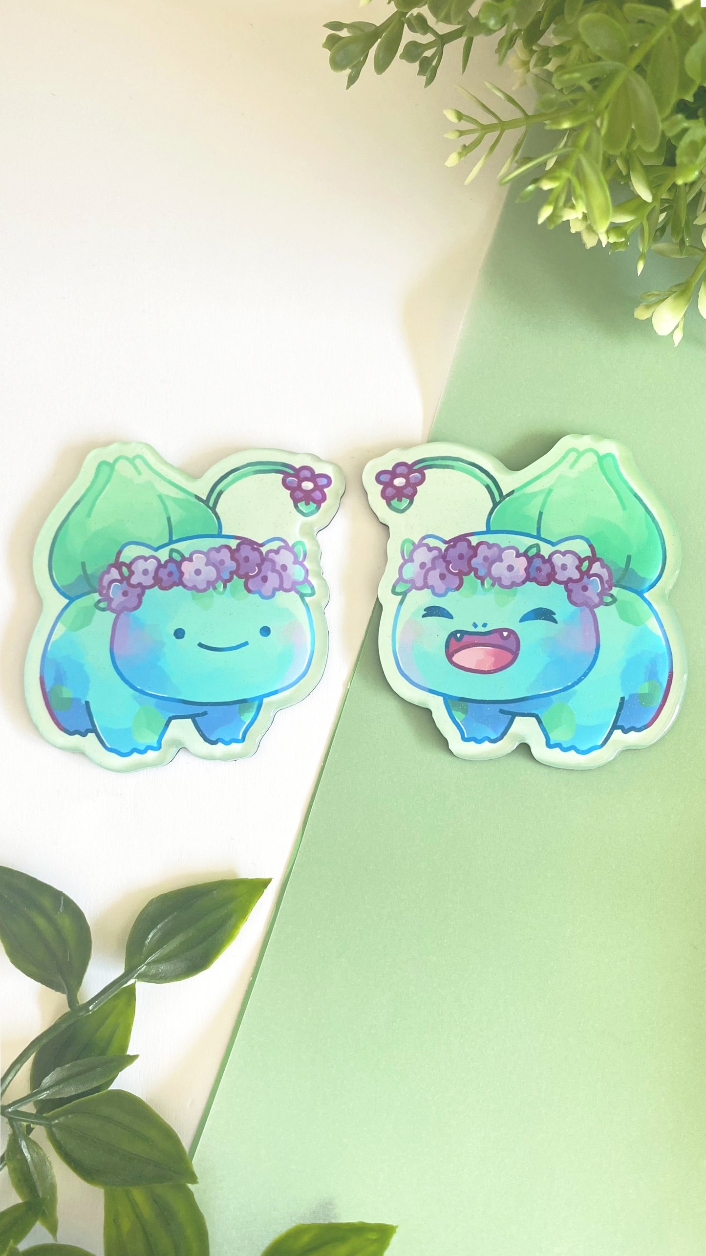 Bulbasaur Glitter Magnet