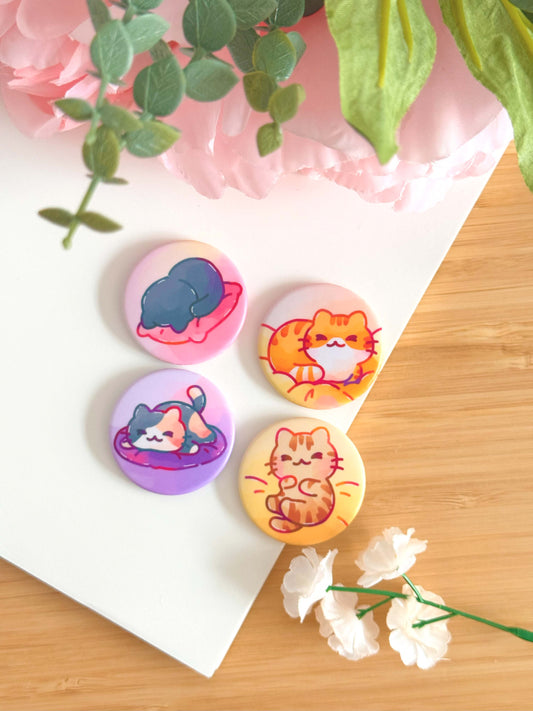 Cat Button Magnet Set