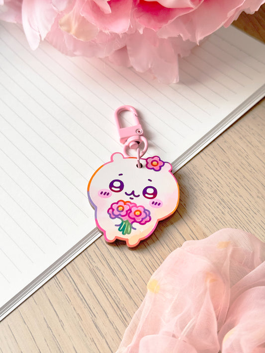 Chiisai Bear Wooden Keychain