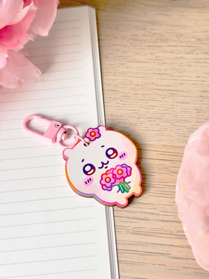 Chiisai Bear Wooden Keychain