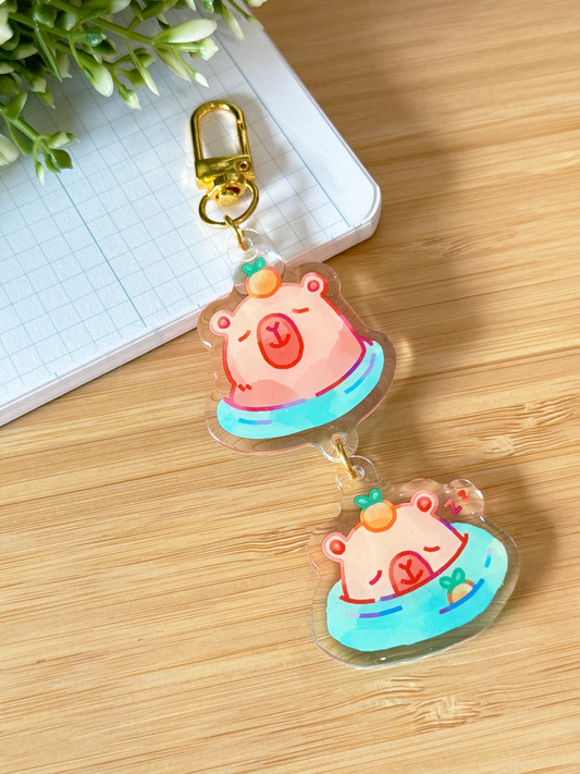 Capybara Double Keychain