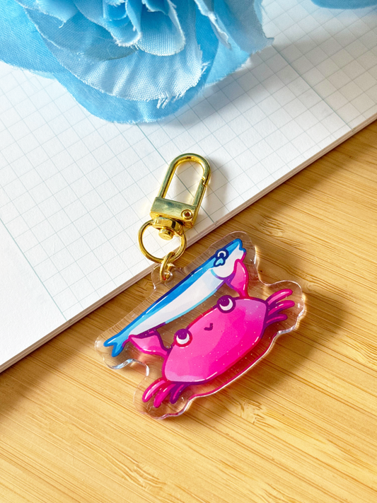 Crab and Fish Keychain