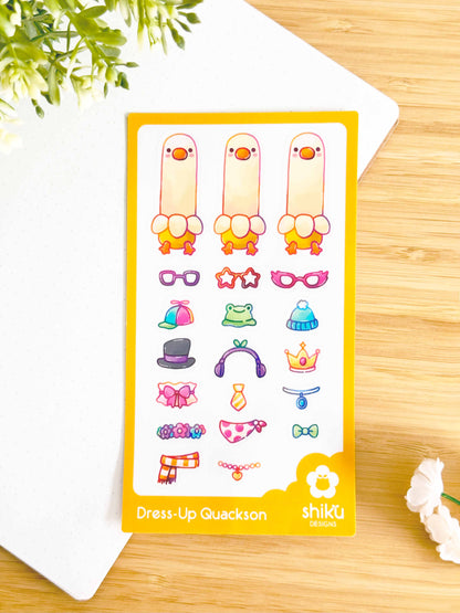 Dress-Up Quackson Sticker Sheet
