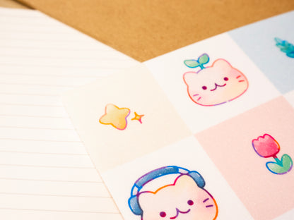 [GLITTER] Self Adhesive Clear Cold Laminate A4