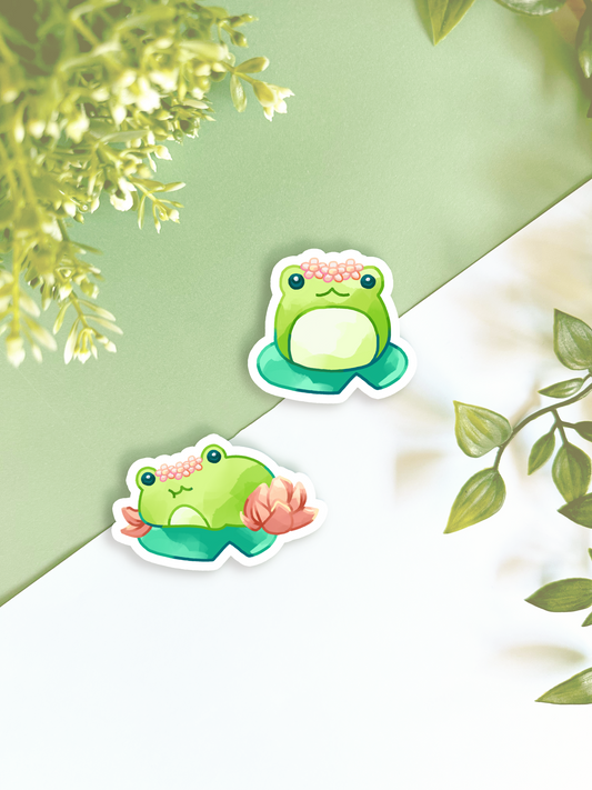 Lilypad Frog Stickers