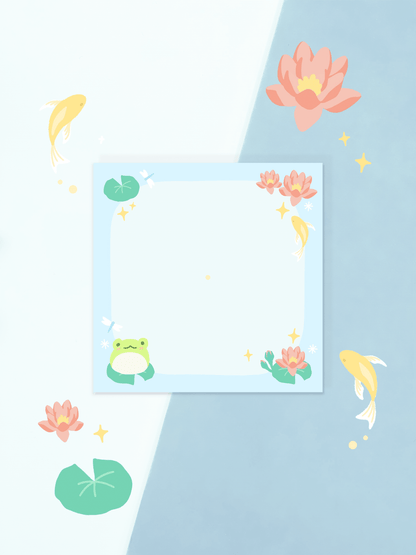 Lilypad Frog Sticky Note