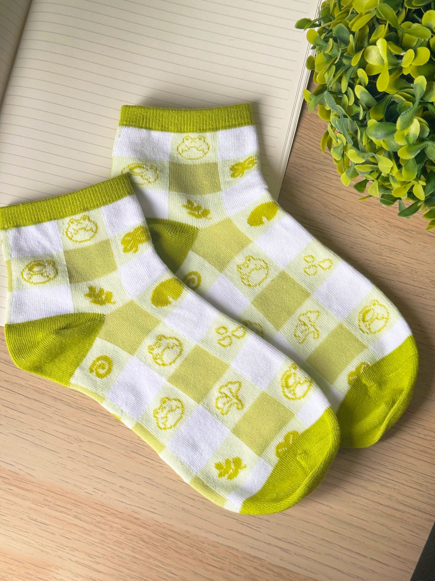 Green Froggo Low Cut Socks