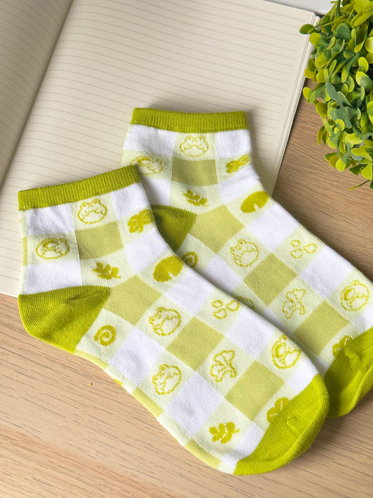 Green Froggo Low Cut Socks