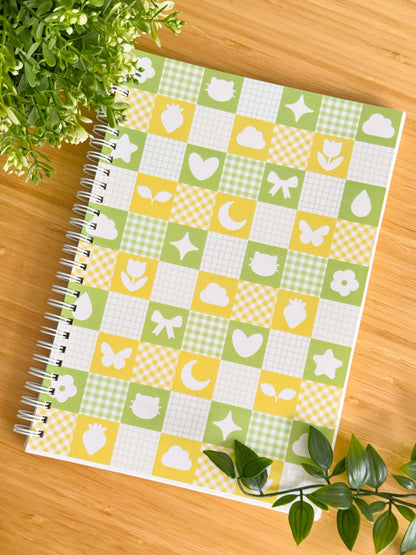 Pastel Plaid Reusable Sticker Book