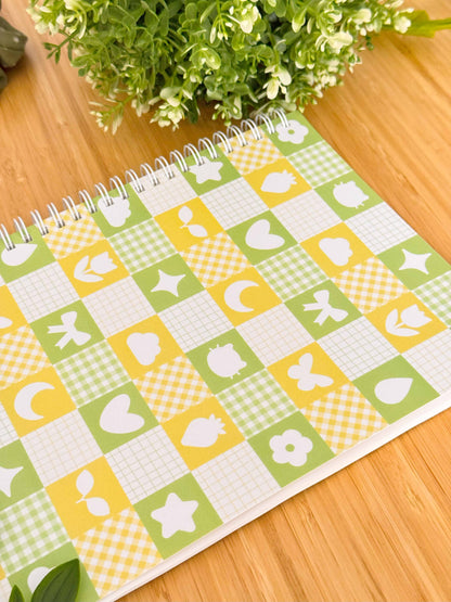 Pastel Plaid Reusable Sticker Book
