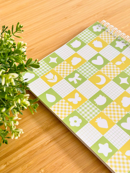 Pastel Plaid Reusable Sticker Book