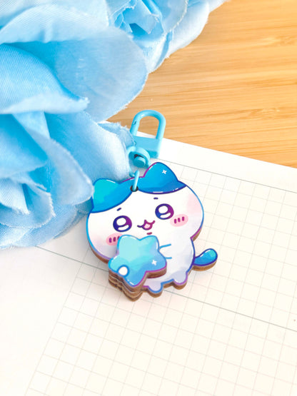 Hachiware Wooden Keychain
