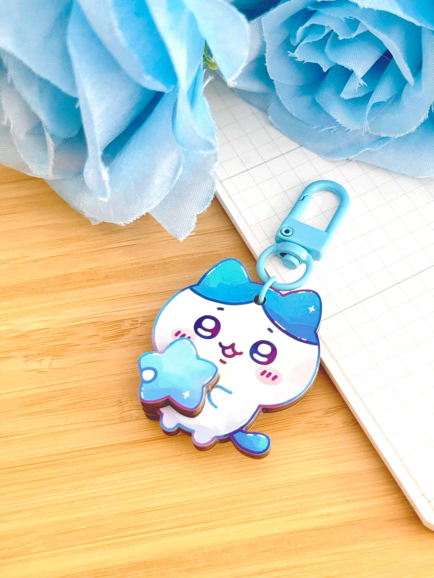Hachiware Wooden Keychain