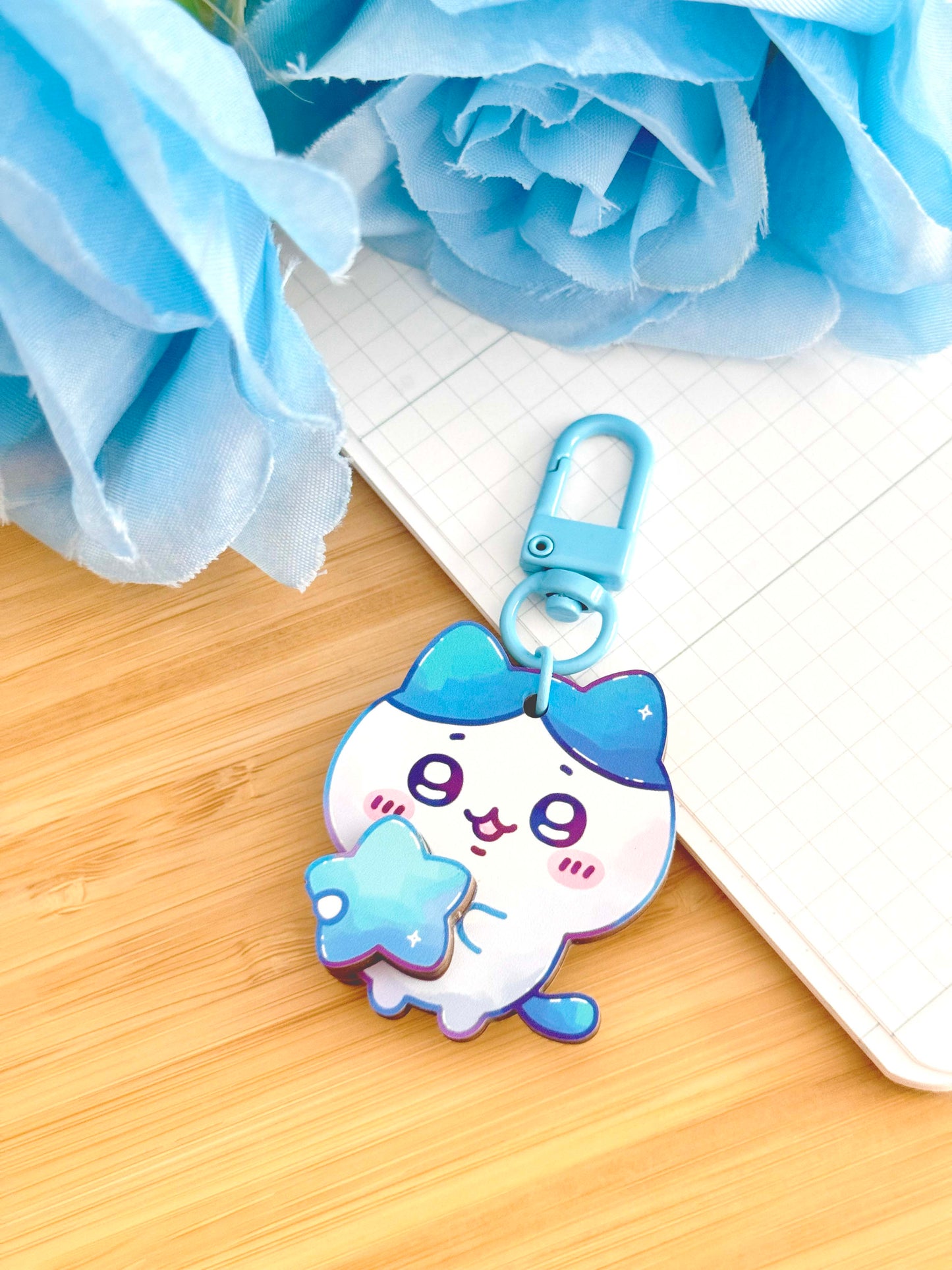 Hachiware Wooden Keychain