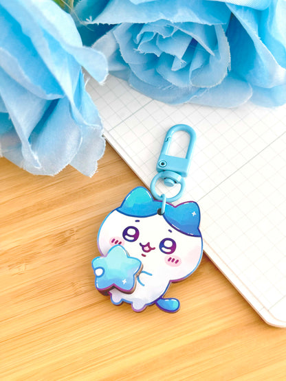 Hachiware Wooden Keychain