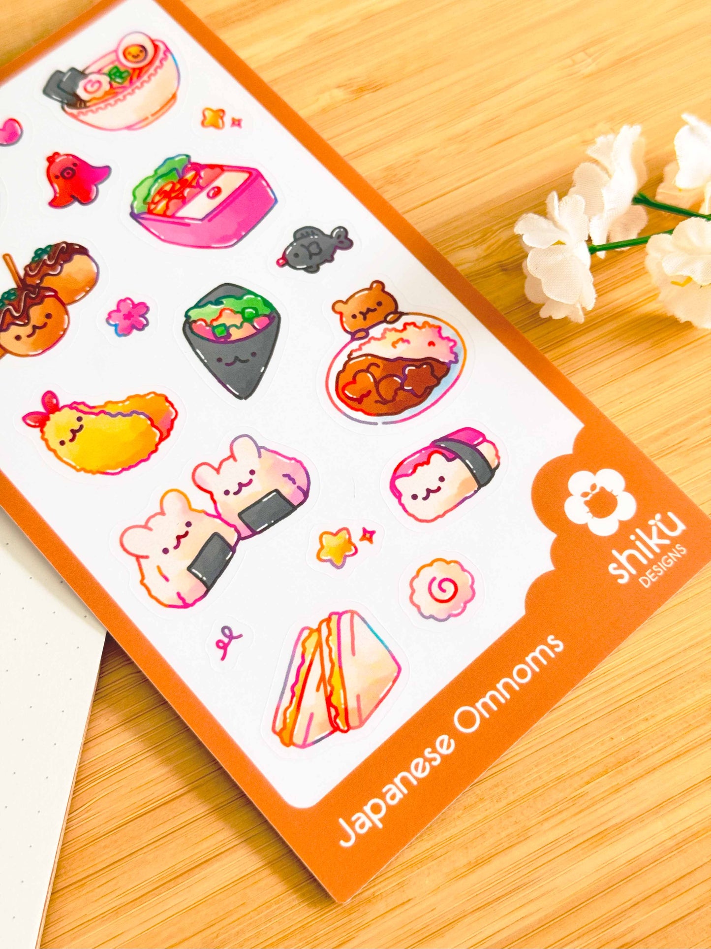 Japanese Omnoms Sticker Sheet