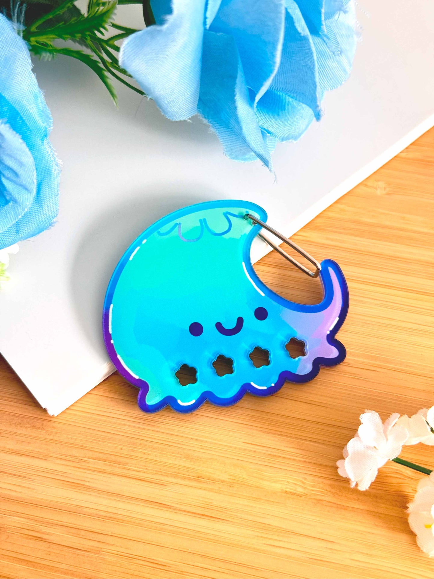 Jellyfish Acrylic Carabiner
