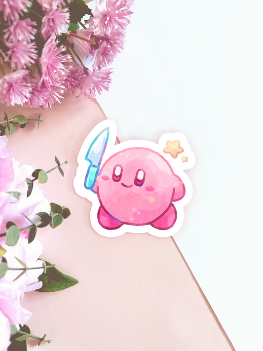 Stabby Kirby Sticker