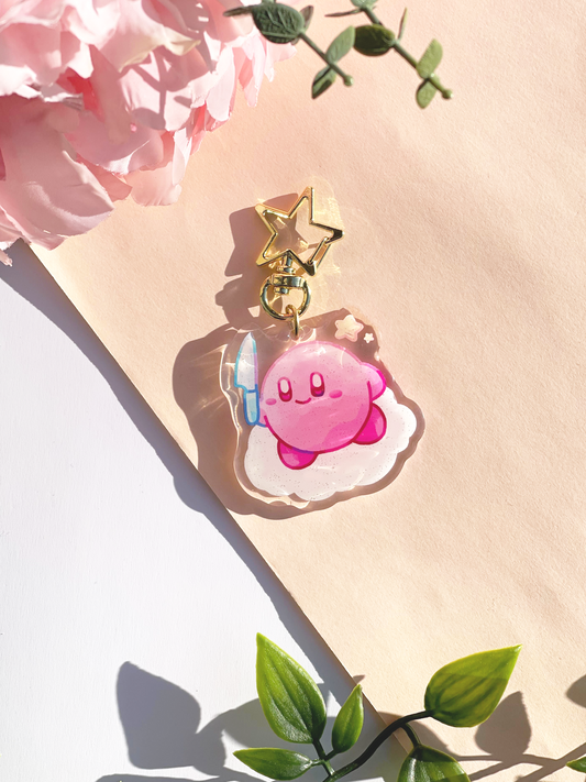 Stabby Kirby Keychain