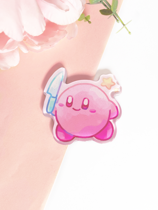 Kirby Glitter Magnet
