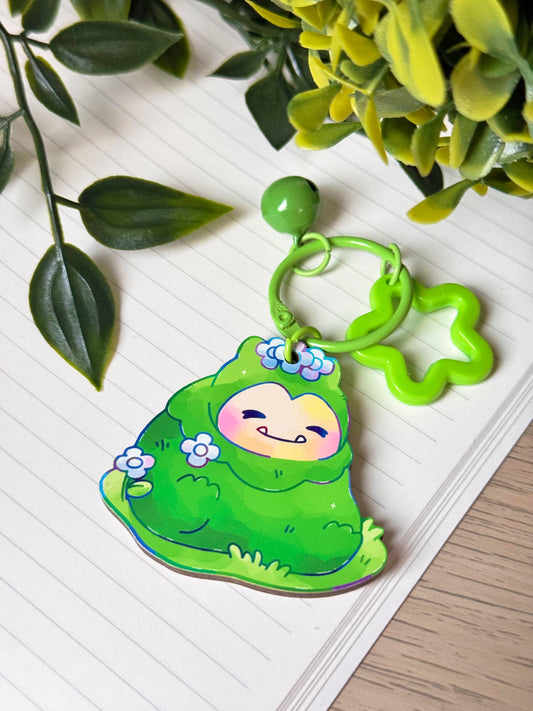 Moss Wooden Keychain